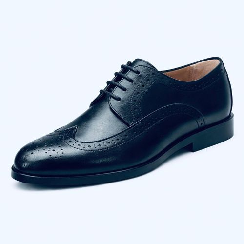 Quality Classic Men’s Formal Lace-Up Brogue Shoes – Black